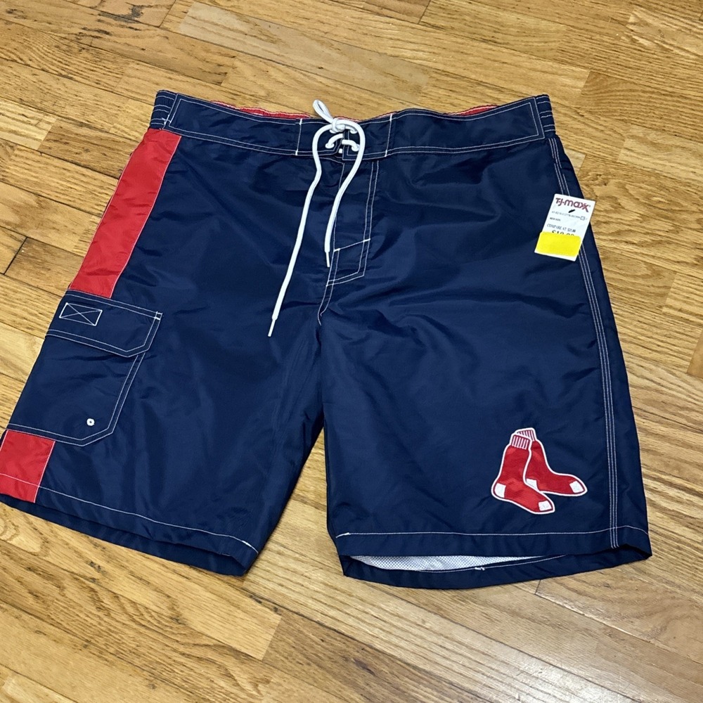 Boston Red Sox Mens XL Large Swim Trunks Bathing Suit Shorts MLB Baseball